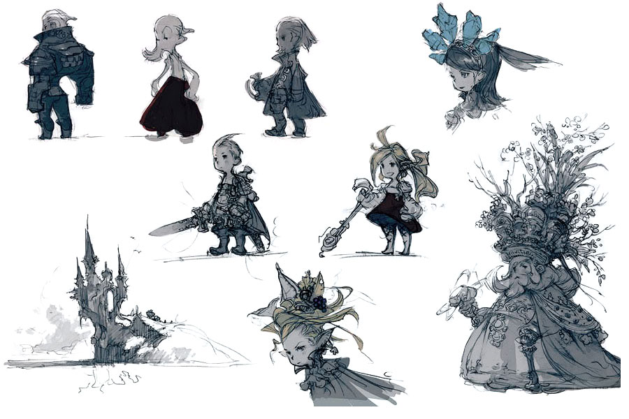 Character Concepts from Final Fantasy: The 4 Heroes of Light