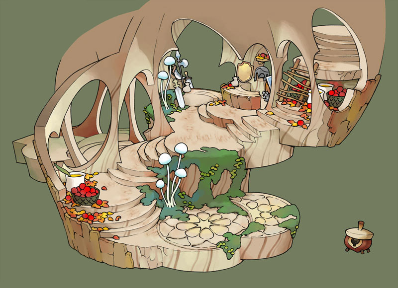 Arbor Interior Art from Final Fantasy: The 4 Heroes of Light