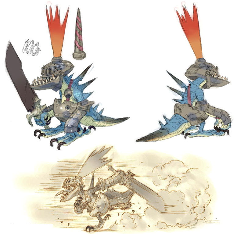 Lizardman Art from Final Fantasy: The 4 Heroes of Light