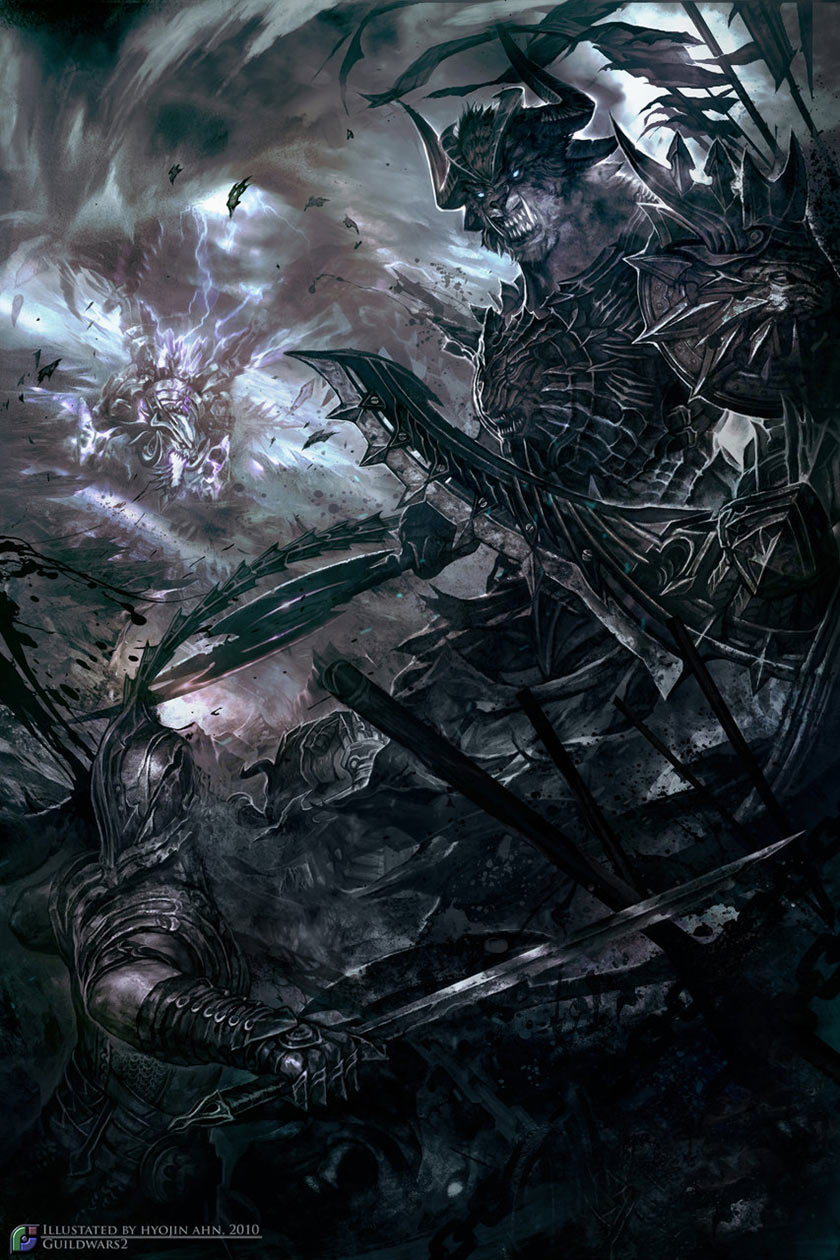Charr and The Shatterer Art from Guild Wars 2