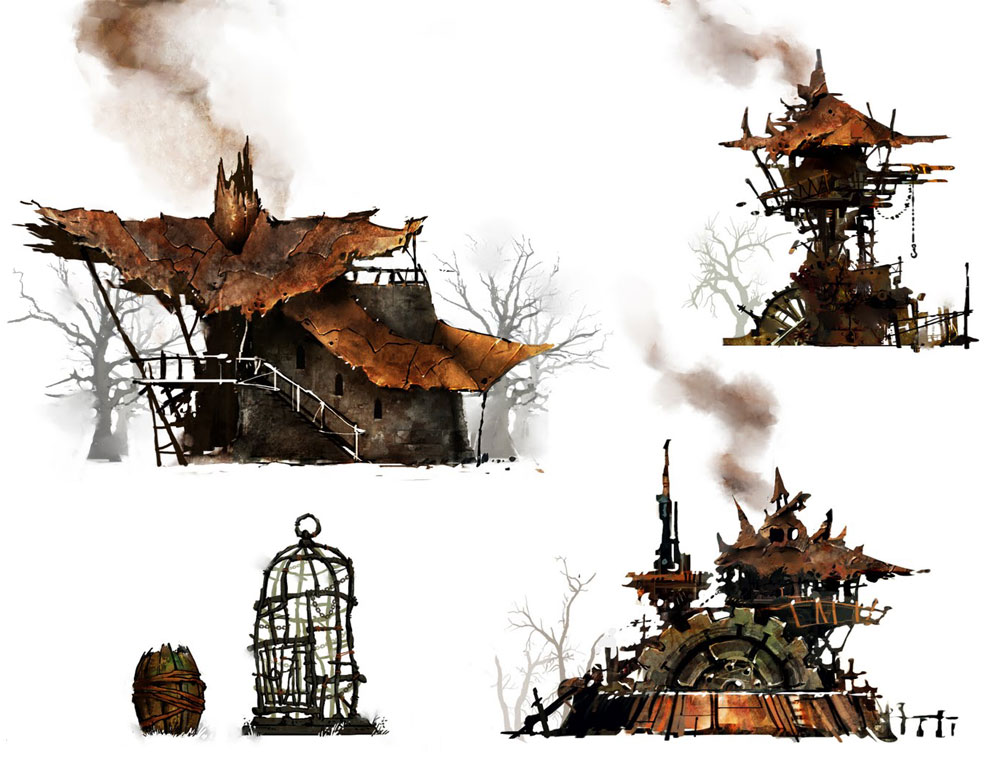 Charr Rural Farmer Dwelling Art from Guild Wars 2