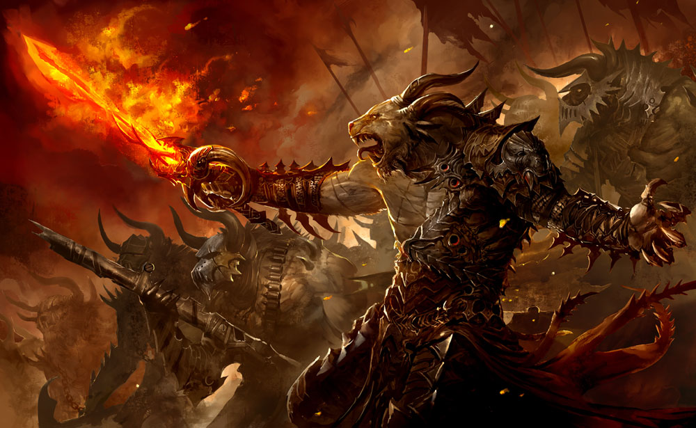 Rytlock Brimstone & Charr Art from Guild Wars 2