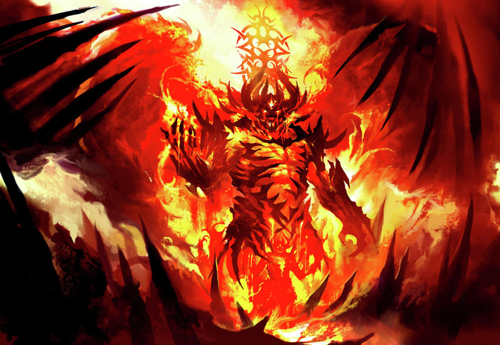 Fire Elemental Art from Guild Wars 2
