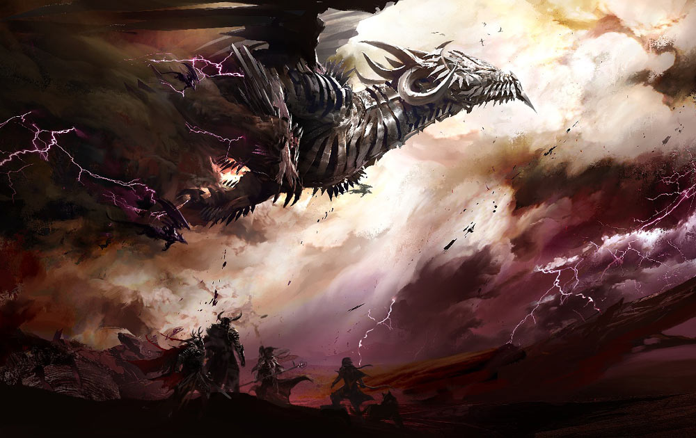 Flying Dragon Art from Guild Wars 2