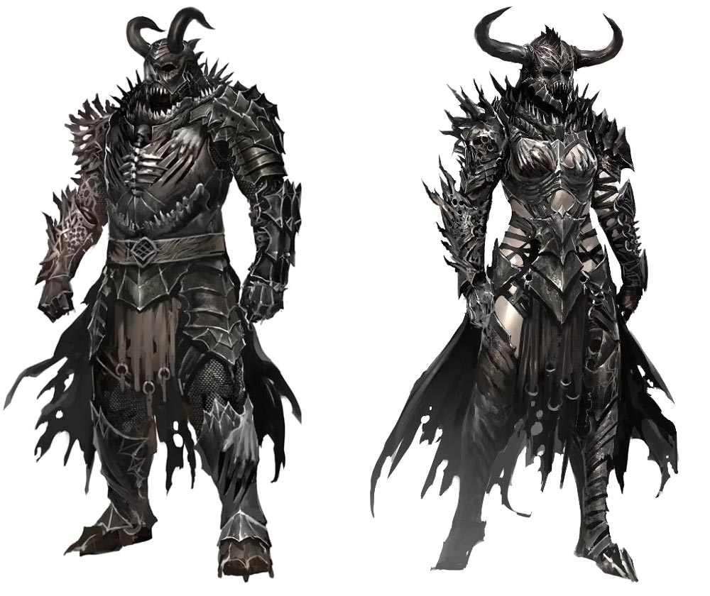 Horned Heavy Armor Art from Guild Wars 2