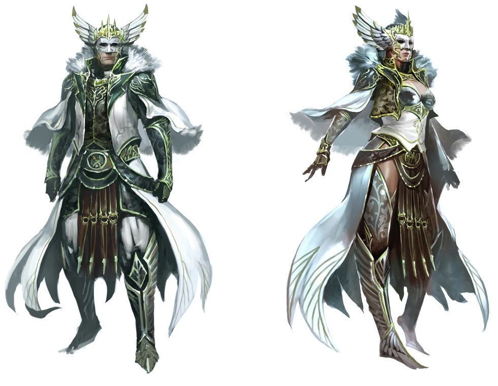 Human Male & Female Art from Guild Wars 2