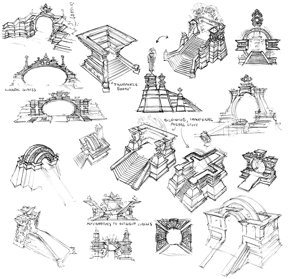 Asura Gate Sketches from Guild Wars 2