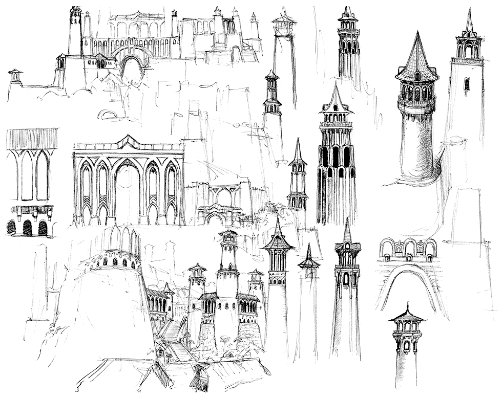 Divinity's Reach Tower Concept Art from Guild Wars 2