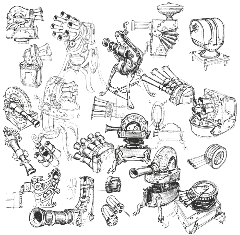 Projectile Machines Sketches from Guild Wars 2