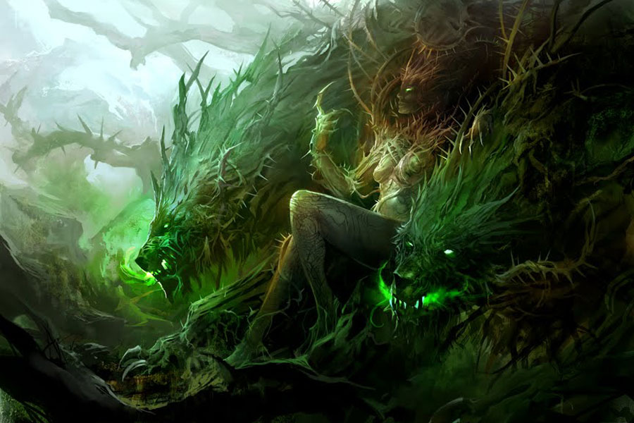 Sylvari Dark Queen Art from Guild Wars 2