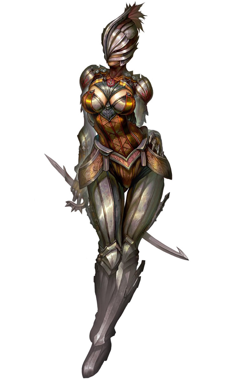 Whisper Heavy Armor Art from Guild Wars 2