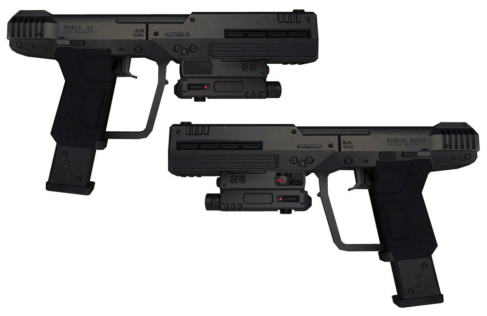 Automag Pistol Art from Halo 3: ODST