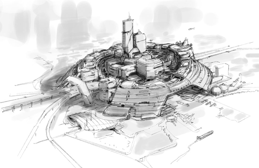 Mombasa Concept Art from Halo 3: ODST