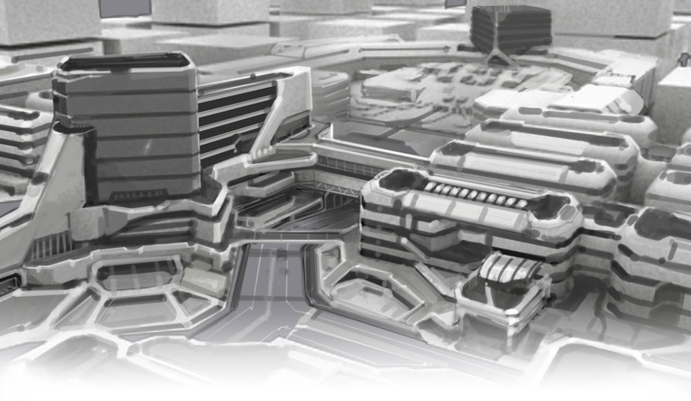 Alpha Site Concept Art from Halo 3: ODST