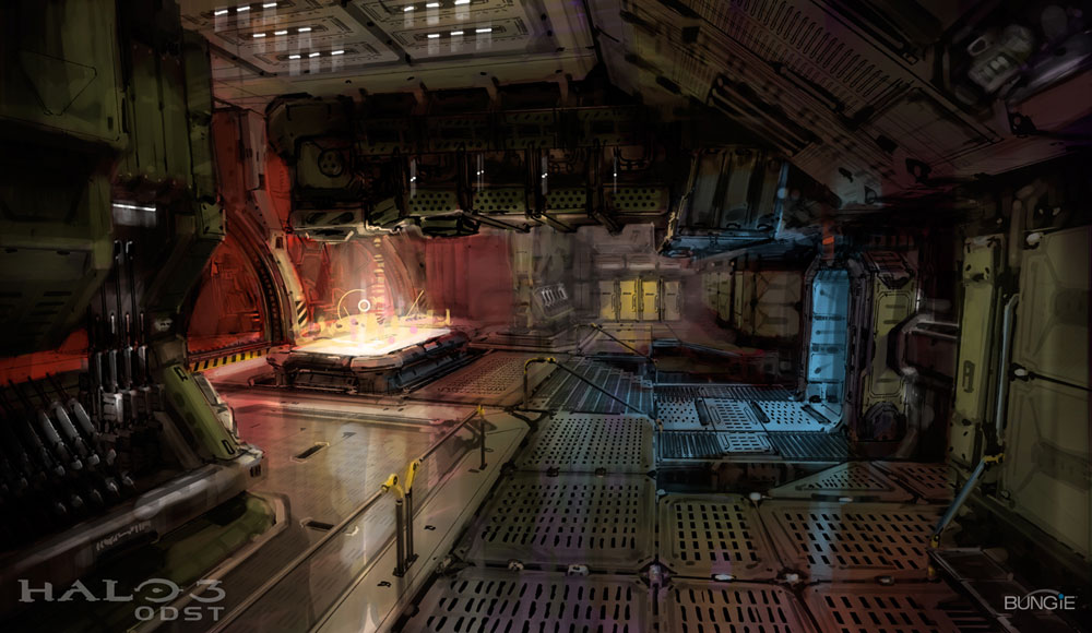 Weapons Room Art from Halo 3: ODST
