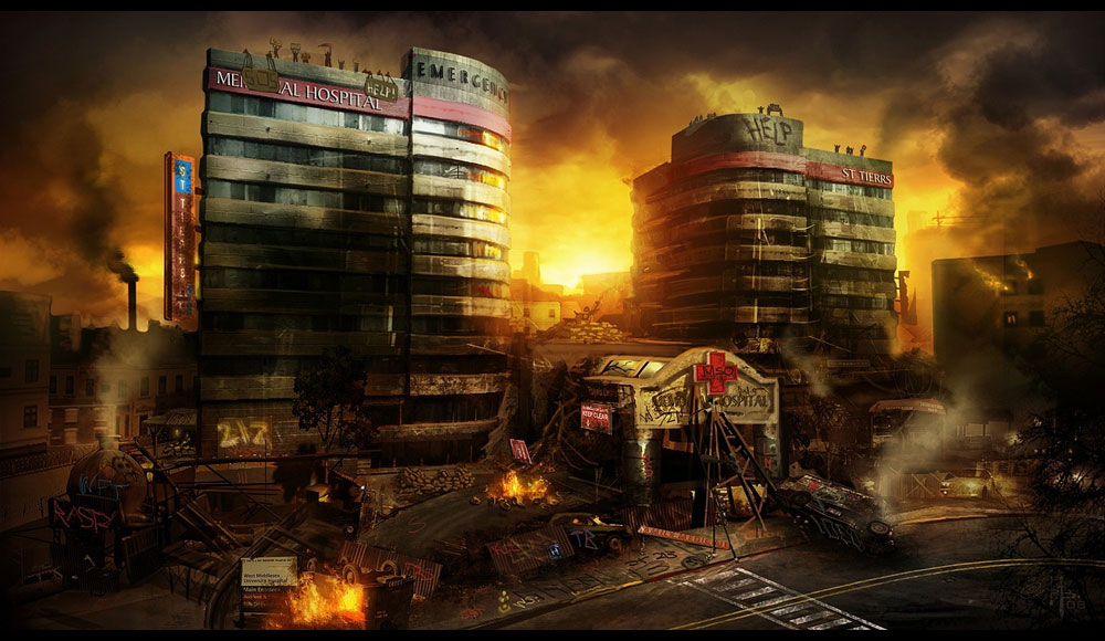 Memorial Hospital Art from inFamous