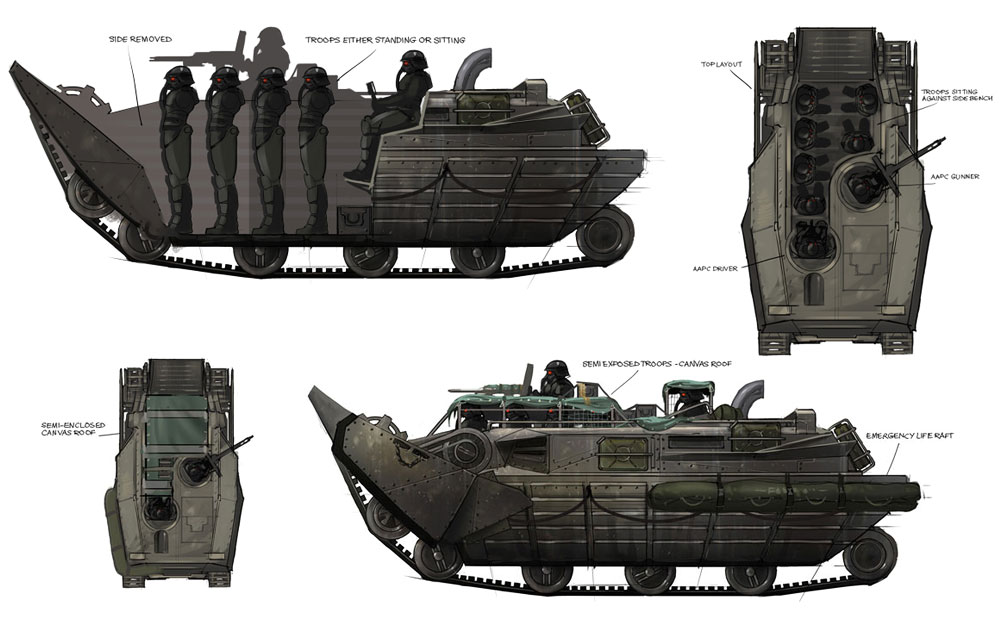Amphibious Assault Personnel Carrier (AAPC) Art from Killzone 2