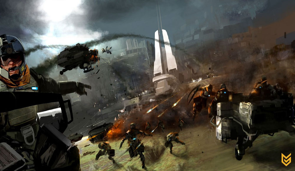 Battle Concept Art from Killzone 2