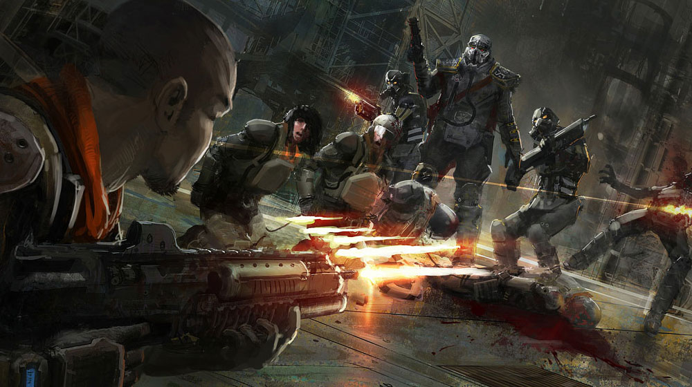 Fighting Helghast Concept Art from Killzone 2
