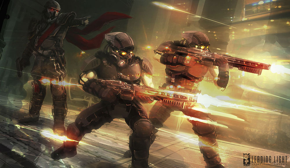 Radec and Helghast Concept Art from Killzone 2