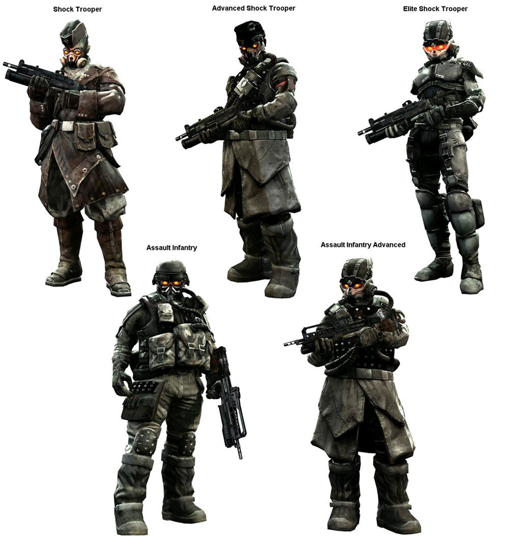 Helghast Classes Art from Killzone 2