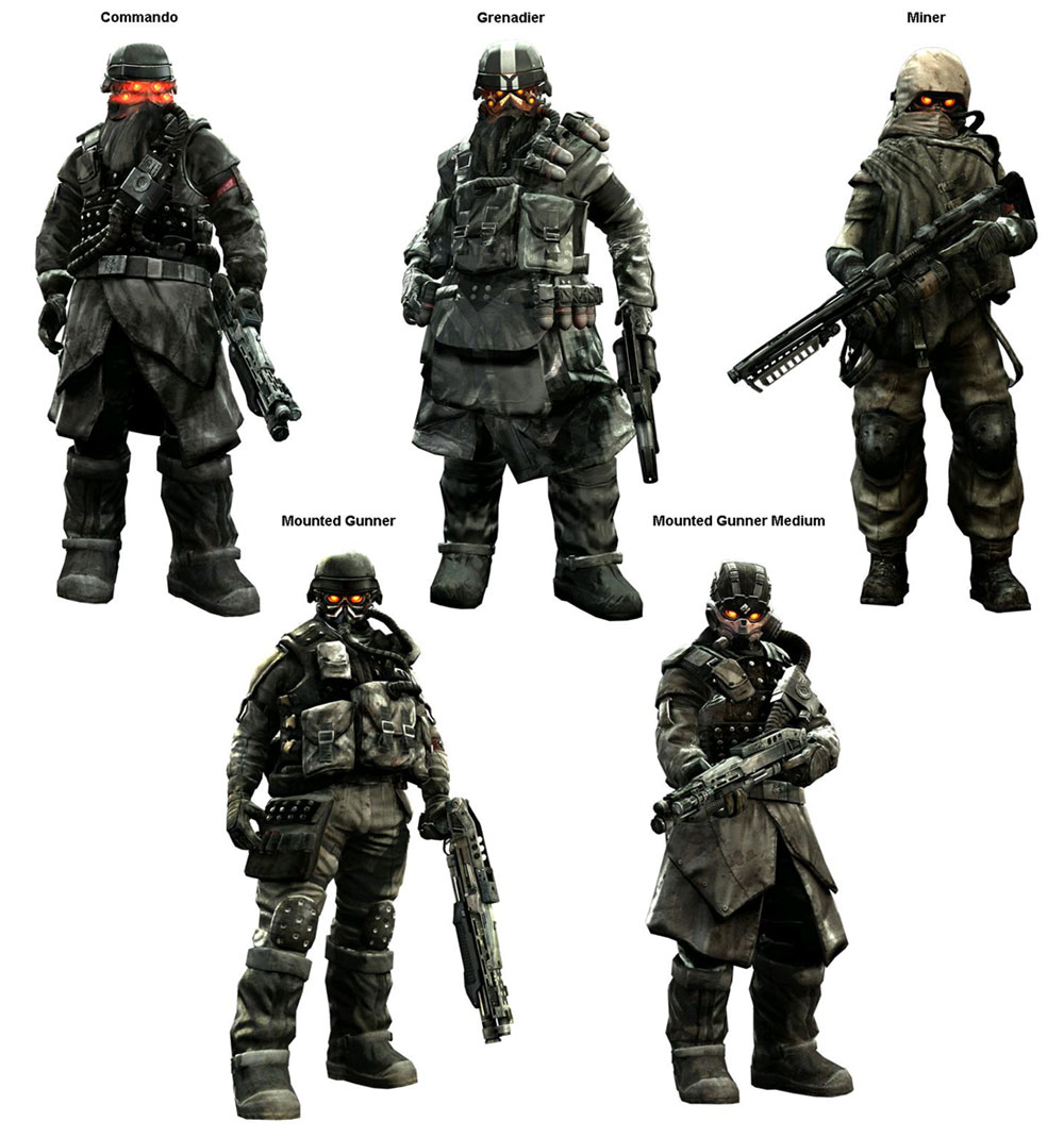 Helghast Classes Artwork from Killzone 2