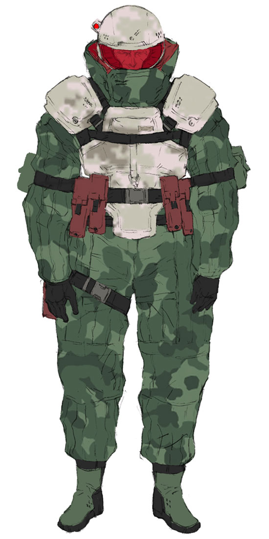 Hi-Tech Soldier Concept Art from Metal Gear Ac!d 2