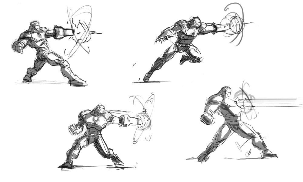 Iron Man Sketches from Marvel vs Capcom 2 (2009)