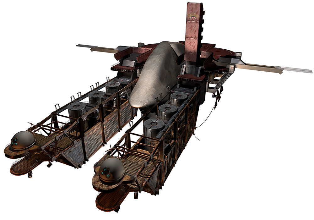 Ship (Back) Art from Panzer Dragoon Orta