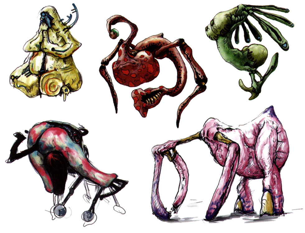 Enemies Art from Panzer Dragoon Saga