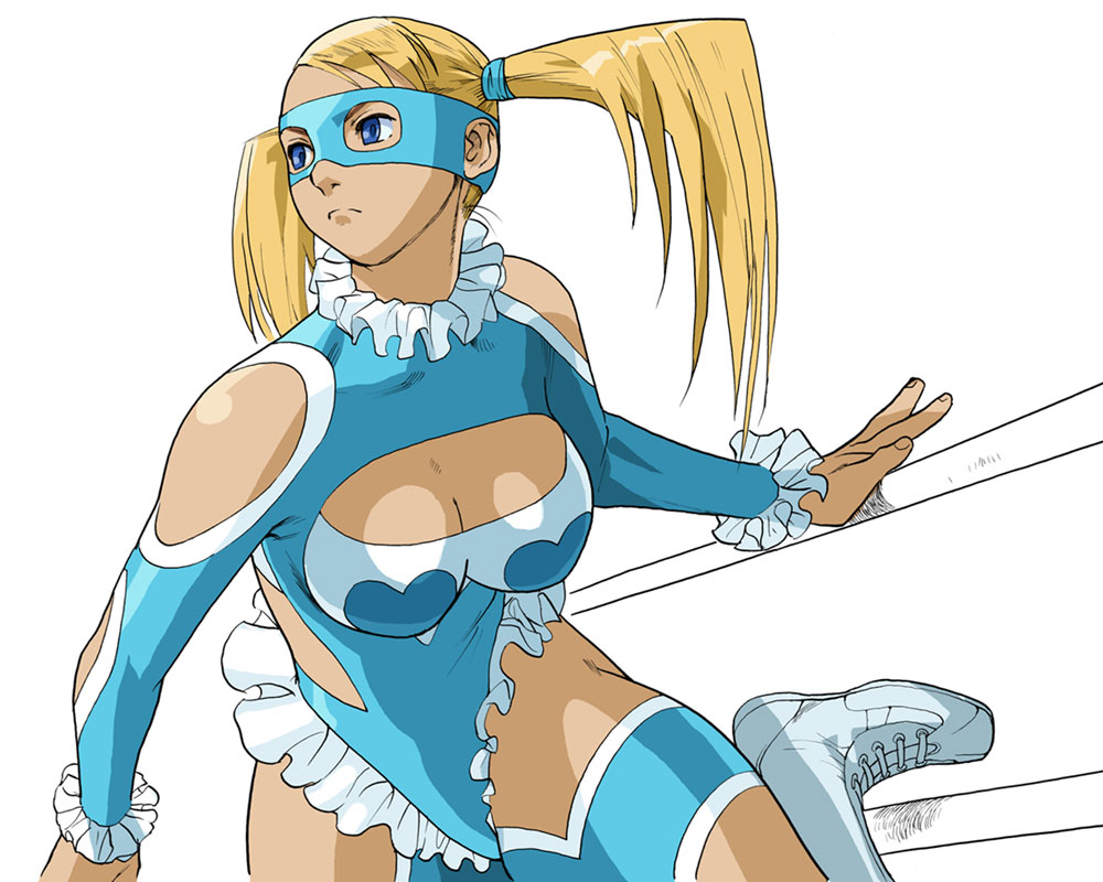 Rainbow Mika Artwork from Street Fighter Alpha 3