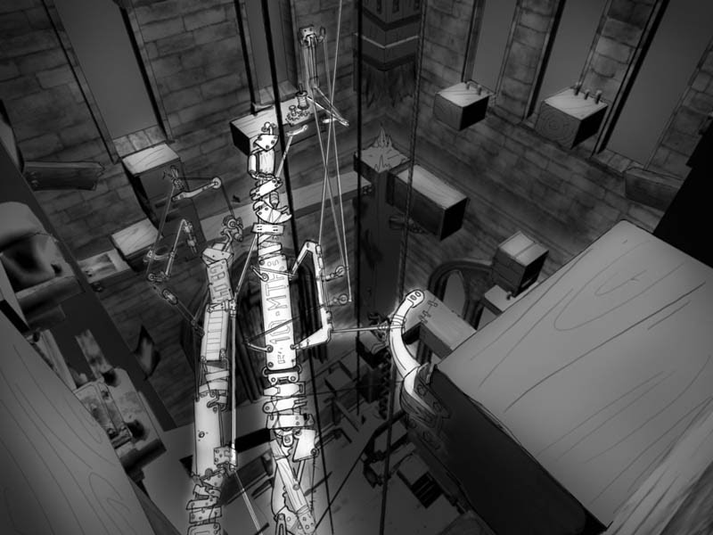 Church Bell Tower Concept Art from 9 (canceled game)