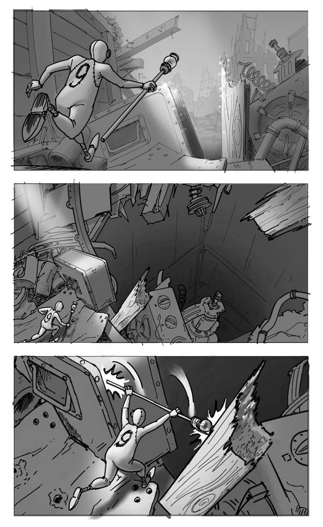 Bar Vault Storyboard 1 Art from 9 (canceled game)