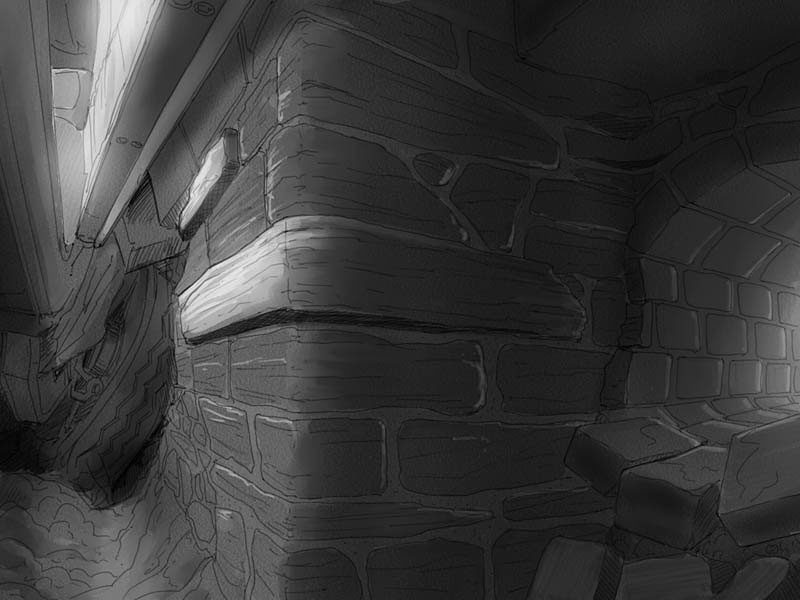 War-torn Street Concept Art from 9 (canceled game)