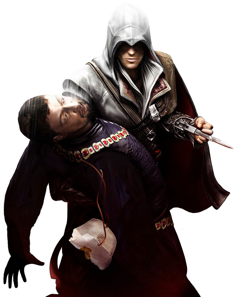 Ezio & Victim Art from Assassin's Creed II