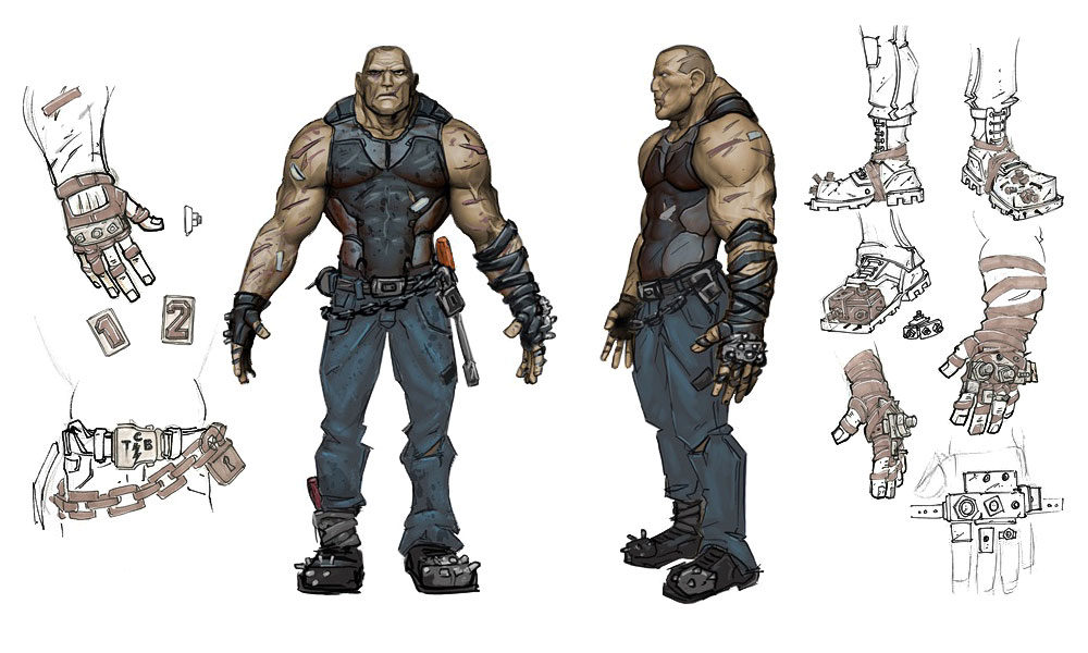 Brick Concept Art from Borderlands