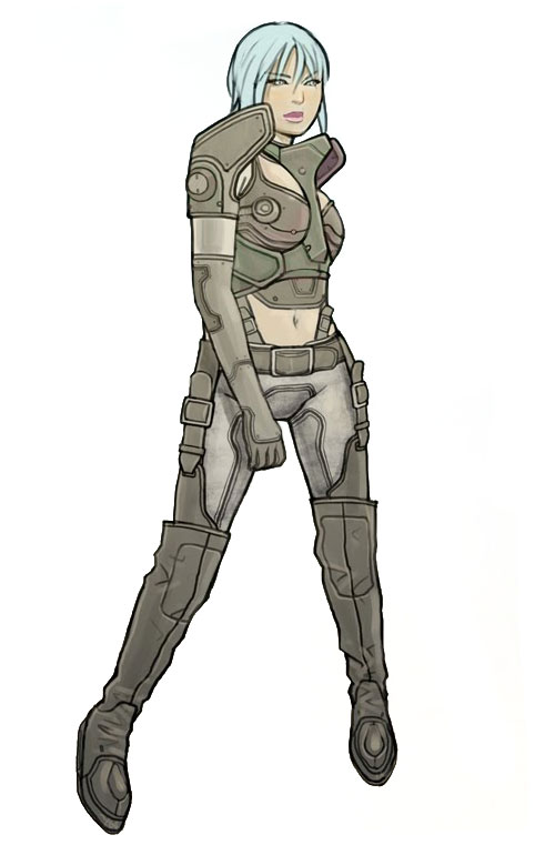 Female Concept Artwork from Borderlands