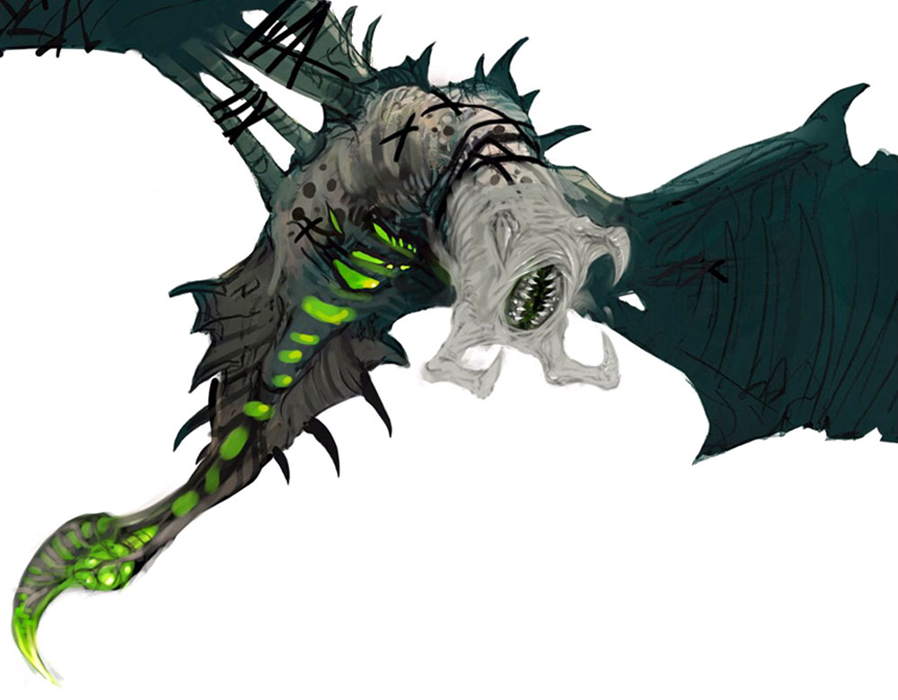 Flying Undead Art from Divinity II: Ego Draconis