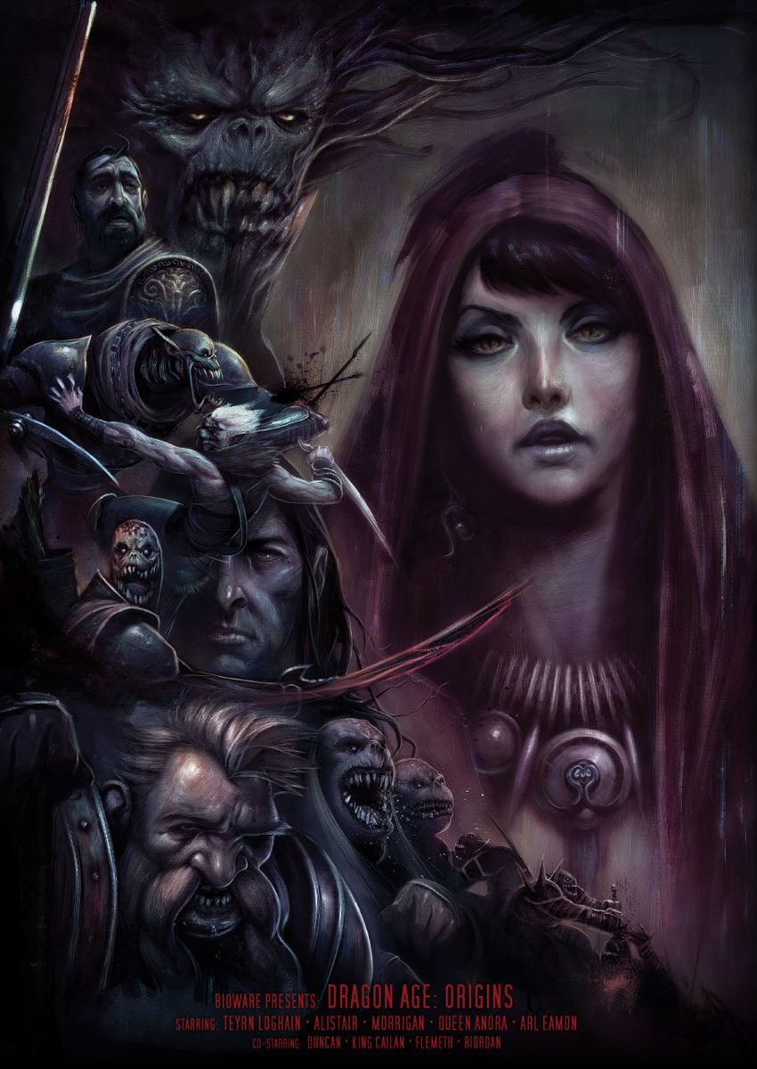 Characters Poster Art from Dragon Age: Origins