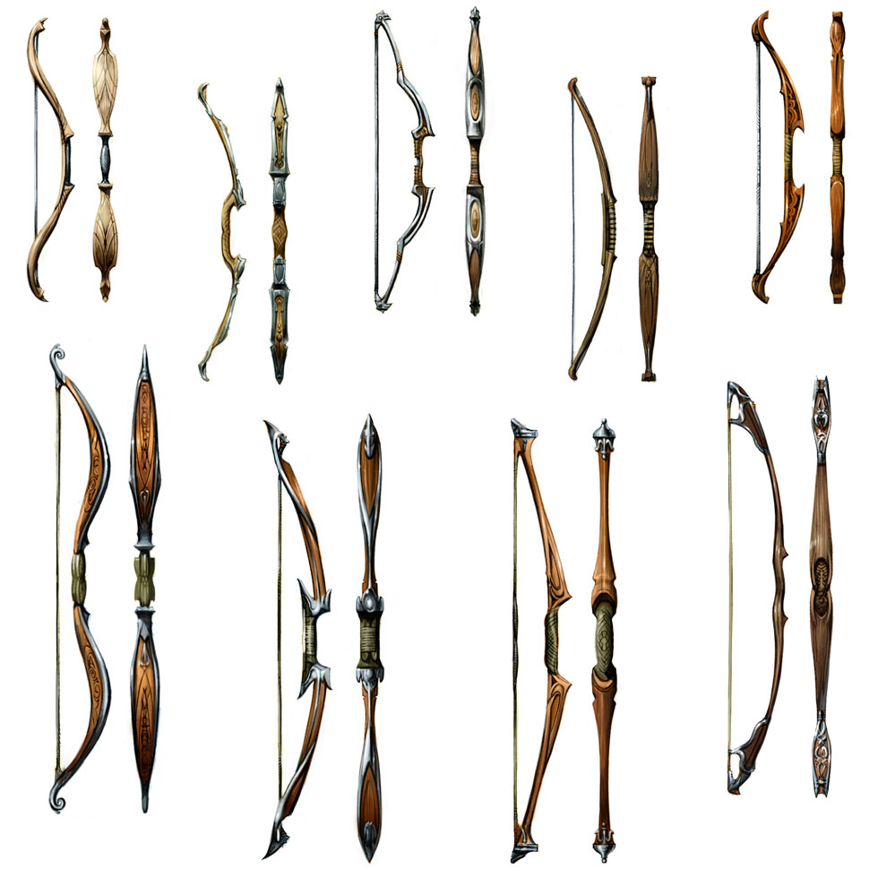 Bow Designs Art from Dragon Age: Origins