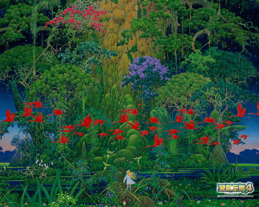 Mana Tree Illustration from Dawn of Mana