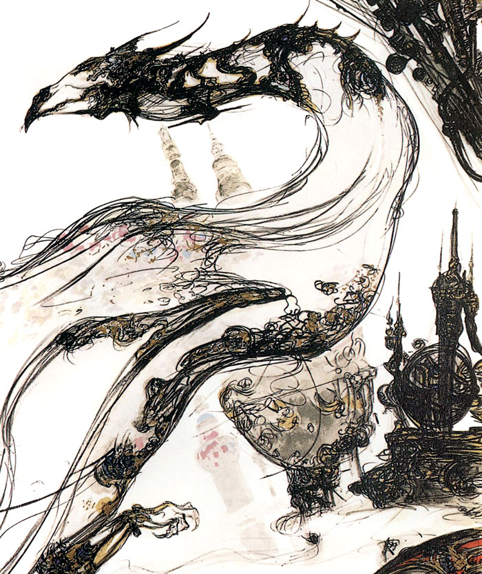 Dragon Illustration from Final Fantasy VI