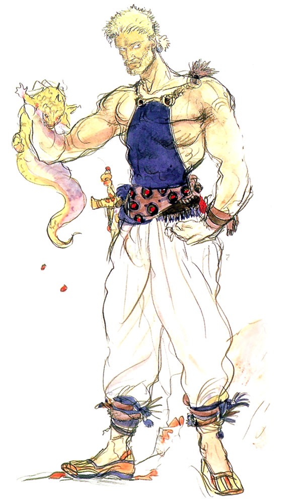 Sabin Rene Figaro Art from Final Fantasy VI
