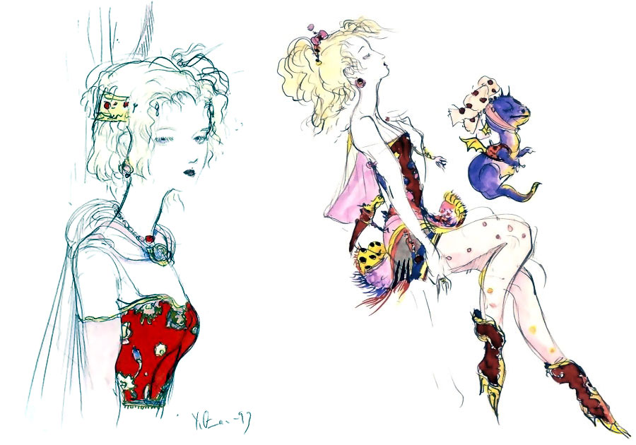 Terra Branford & Baby Dragon Art from Final Fantasy VI