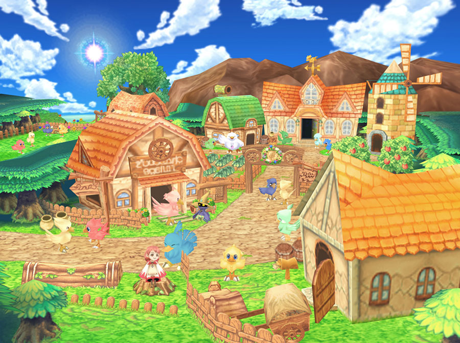 Town Art from Final Fantasy Fables: Chocobo Tales