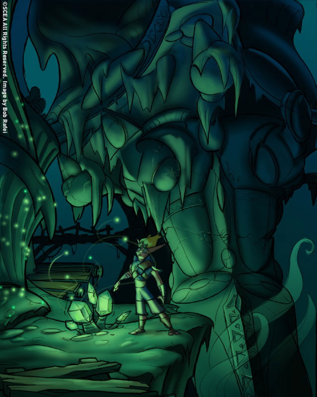 Cavern Dark Chamber Art from Jak & Daxter: The Precursor Legacy