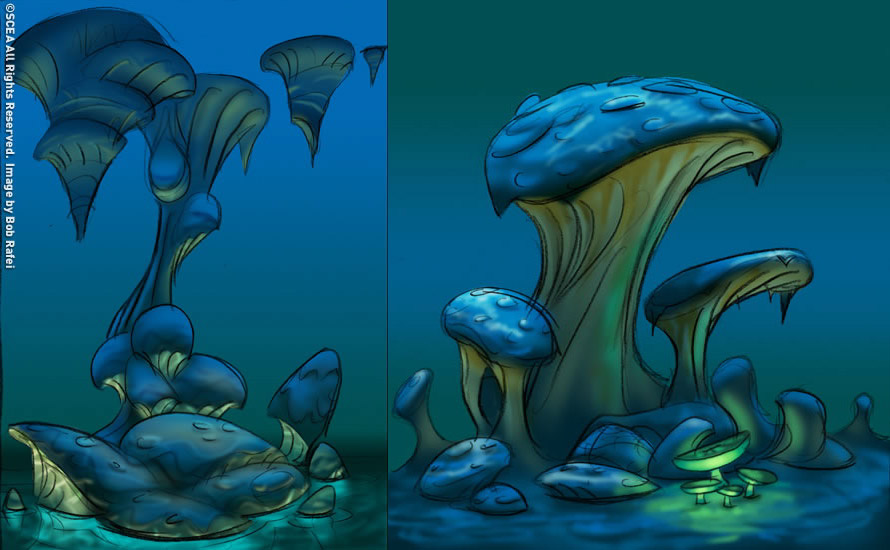 Cavern Studies Art from Jak & Daxter: The Precursor Legacy