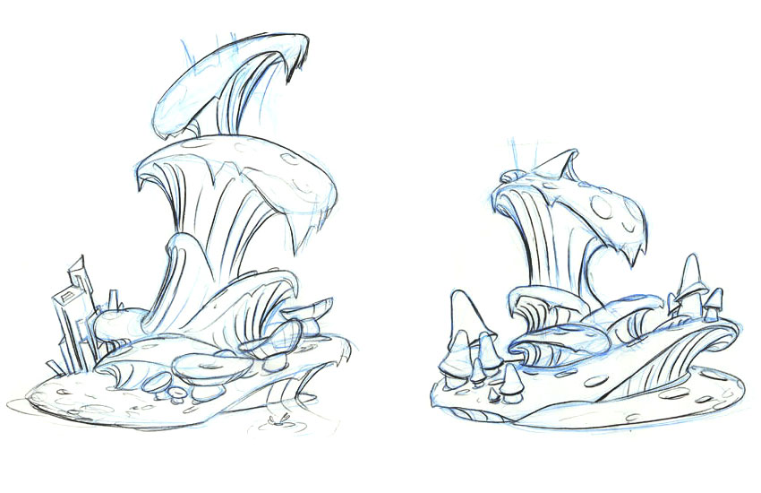 Cavern Study Sketches from Jak & Daxter: The Precursor Legacy