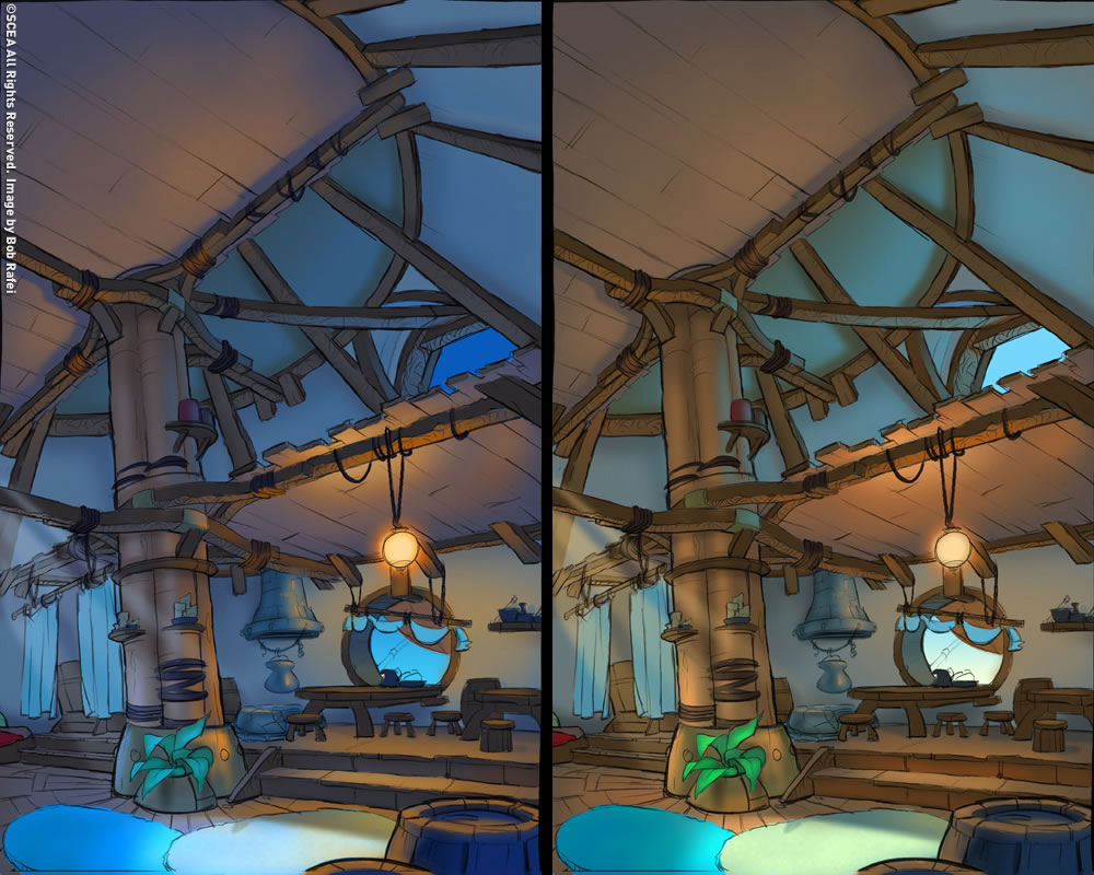 Hut Day / Night Art from Jak & Daxter: The Precursor Legacy