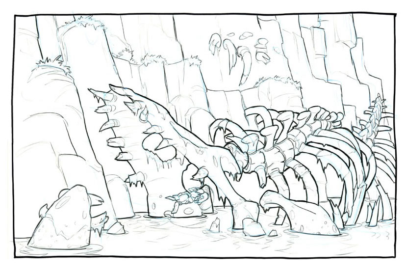 Misty Island Skull Tunnel Art from Jak & Daxter: The Precursor Legacy